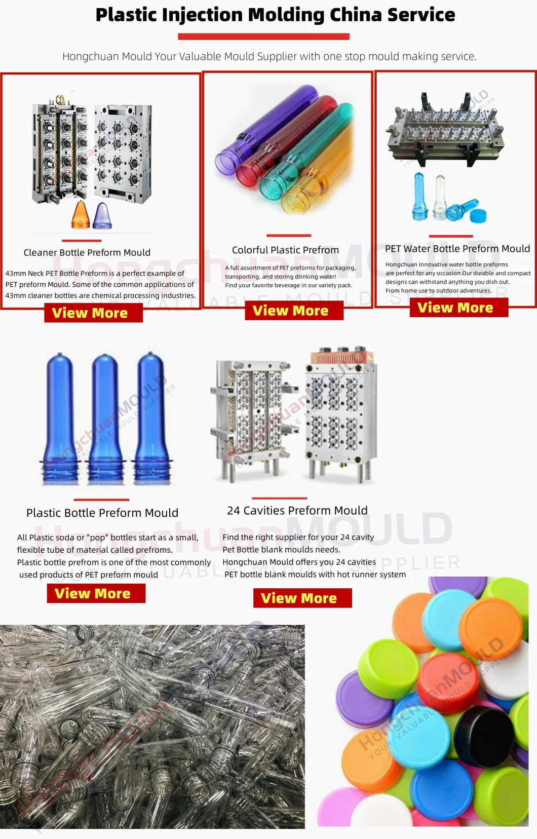 Multiple-Cavity Plastic PP Bottle Pet Preform Injection Molding Mould